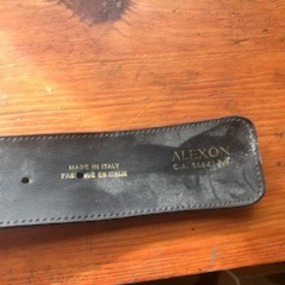 Alexon Brown Leather Croc Belt 36 inch long M/L